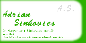 adrian sinkovics business card
